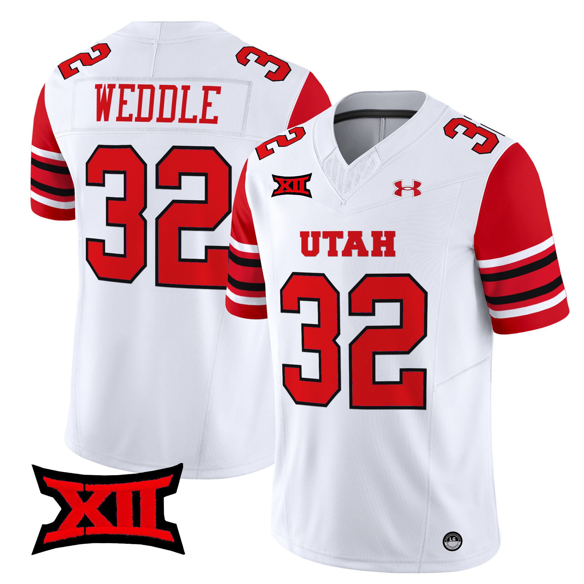Men Utah Utes #32 Weddle White 2024 Vapor Limited NCAA Jersey->more ncaa teams->NCAA Jersey